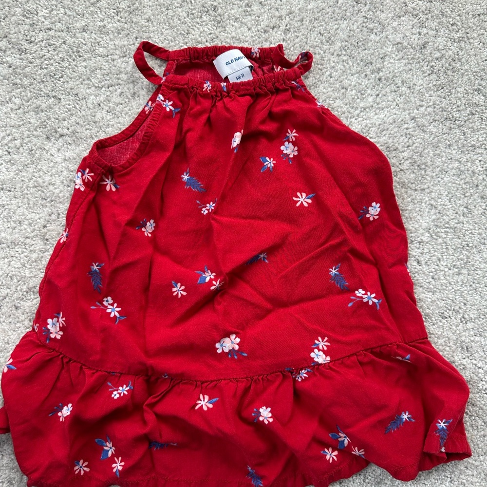 ⭐️ 3 for $15 ⭐️ Old Navy Girl’s Red Floral Tank Top